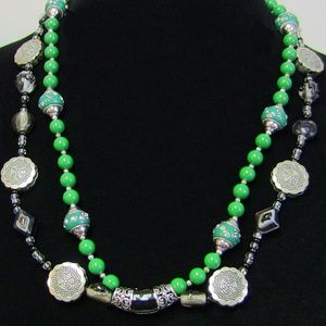Malachite and Agate Necklace